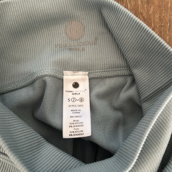 Light Blue Ribbed Two-Piece Set - Picture 7 of 8